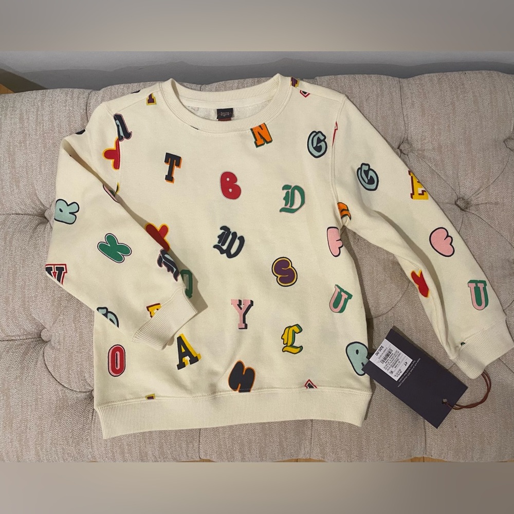 Target x Rowing Blazers Alphabet Crewneck Sweatshirt sz 4T